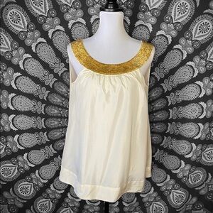 Beaded silk top